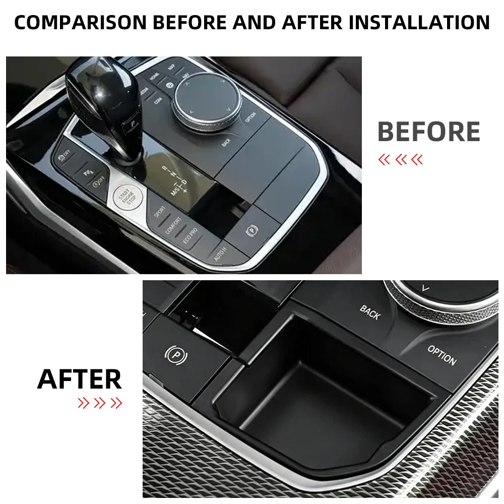 For BMW 2 3 4 Series F40 G20 G26 G01 G02 G05 G06 G07 F98 X3 X4 X5 X6 X7 LHD Central Console Gear Shift Storage Box Tray Plate
