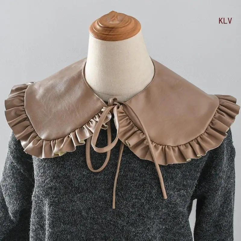 

False Collar Girls Clothes Accessiory Flouncing Collar Flower Ancient Art Traditional Lace Shawl Collar Lapel