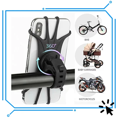 Metall Motorrad Fahrrad Telefon Halter Aluminium Legierung Anti-rutsch Halterung GPS Clip Universal Fahrrad Ständer Unterstützung für Alle Smartphones – Detail 1