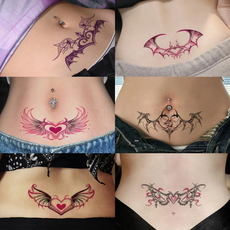 12 قطعة من ملصق الوشم المؤقت للتوهج في الظلام، يدوم طويلاً ومقاوم للماء، وشم مزيف للنساء، للصدر والبطن.