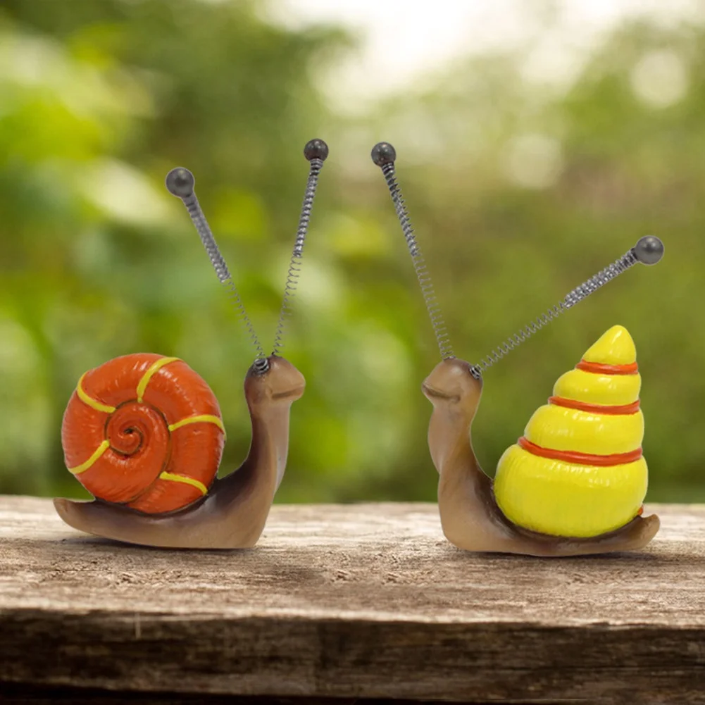 Colorful Resin For Snail Figurines Set 4pcs Handcrafted Garden Ornaments For Outdoor Landscape Home Decor Party Wedding Gifts