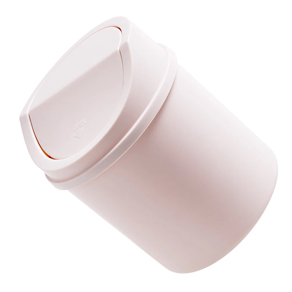 

Mini Trash Can Pink Small Waste Bin with Lid for Desk Room Office Kids Bedroom Closet Garbage Durability Plastic Material