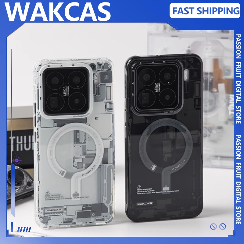 

Магнитный чехол для телефона Wakcas с печатной платой, все включено, защитный чехол от падения, подходит для Xiaomi 15/14 Technological Sense
