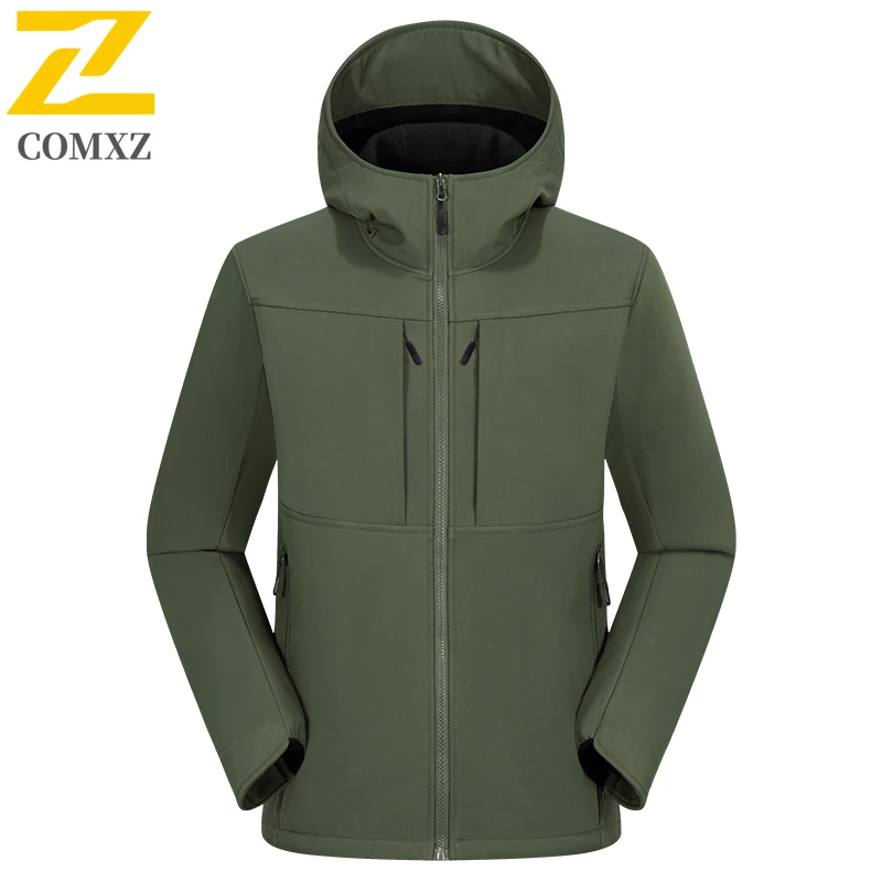 

Ski Soft Shell Jacket Men's Trendy Single Layer Functional Waterproof Windbreaker Outdoor Casual Camping Fishing Rainproof Coats