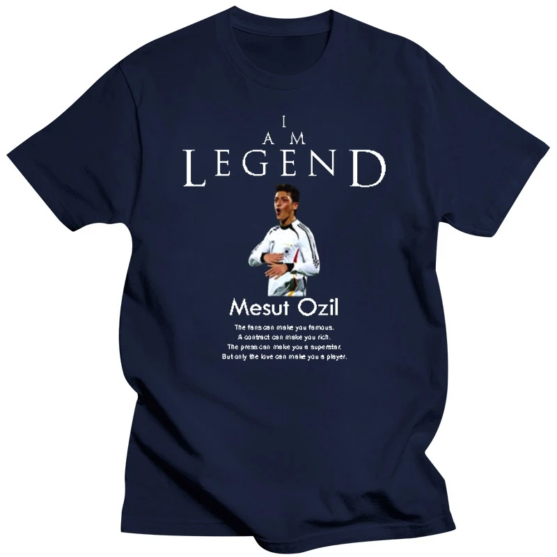 Mesut Ozil Germany Legend Soccerer Futbol T-Shirt 2017 New 100% Cotton Top Quality  Top Tee Fashion Men T Shirt