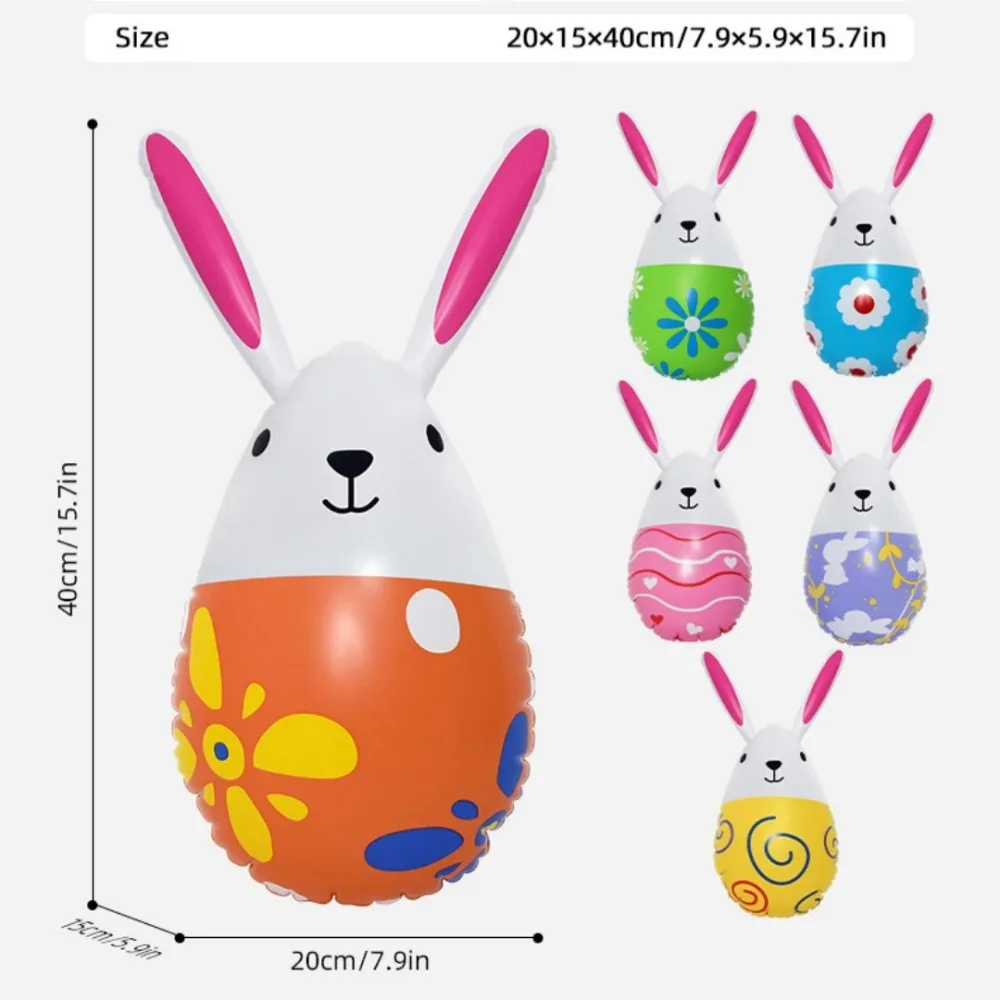 Inflatable Easter Bunny with Eggs Yard Decor Outdoor Garden Blow Up Holiday Party Ornament
