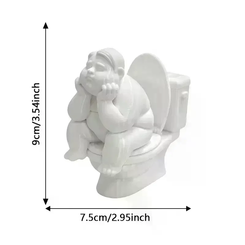 Toilet Thinker Statue Funny Resin Figurine Creative Desk Ornament Unique Art Sculpture Home Tabletop Decor For Holiday Gift