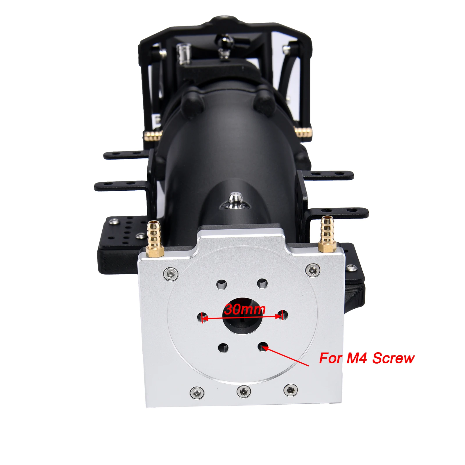 MSQ 60 mm strumień wody z 2 łopatkami 7075 Ster strumieniowy wody z odwróconą klamrą Wał 6 mm ze złączem/8 mm do łodzi strumieniowej RC Model