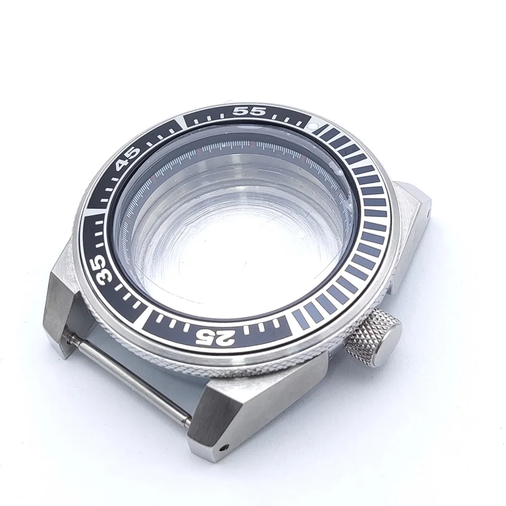 43mm case for NH34 NH35 NH36 NH70 movement silver watch SUB case ceramic bezel sapphire watch accessories