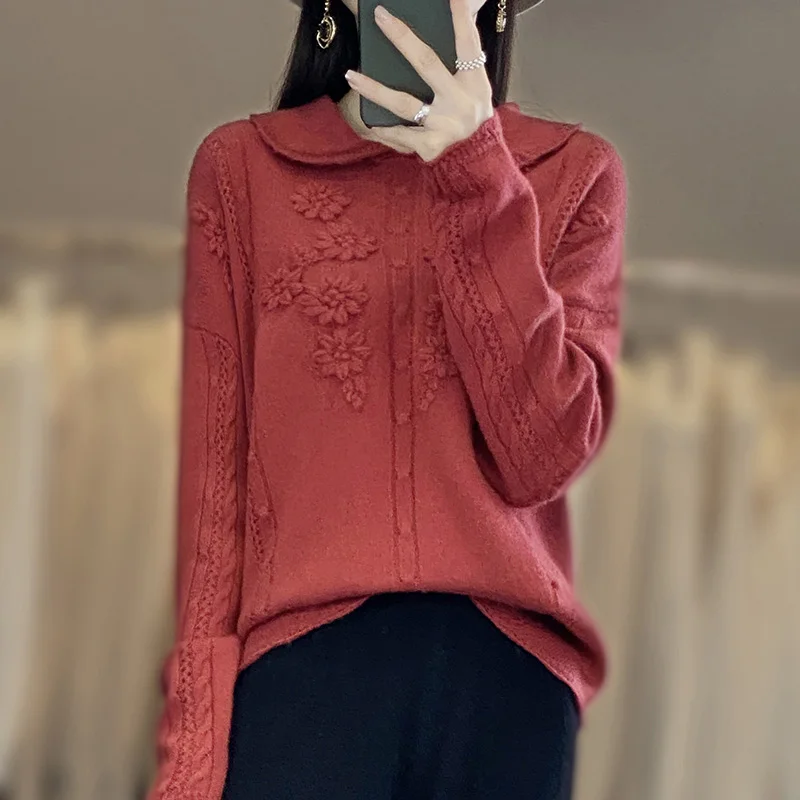 Sweet Style Sweaters , 100% Cashmere and Wool Knit Pullovers, Autumn and Winter Clothing, Free Shipping, NJ01, 2023, Hot Sales