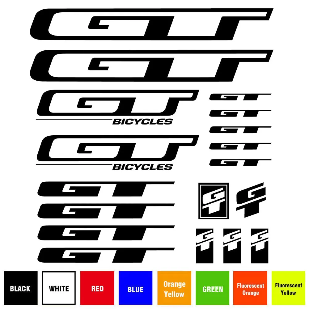 Kit For GT BIKES Vinyl Graphic Bike Frame Stickers Decal Mountain Bicycle Cycling MTB BMX Road Frame