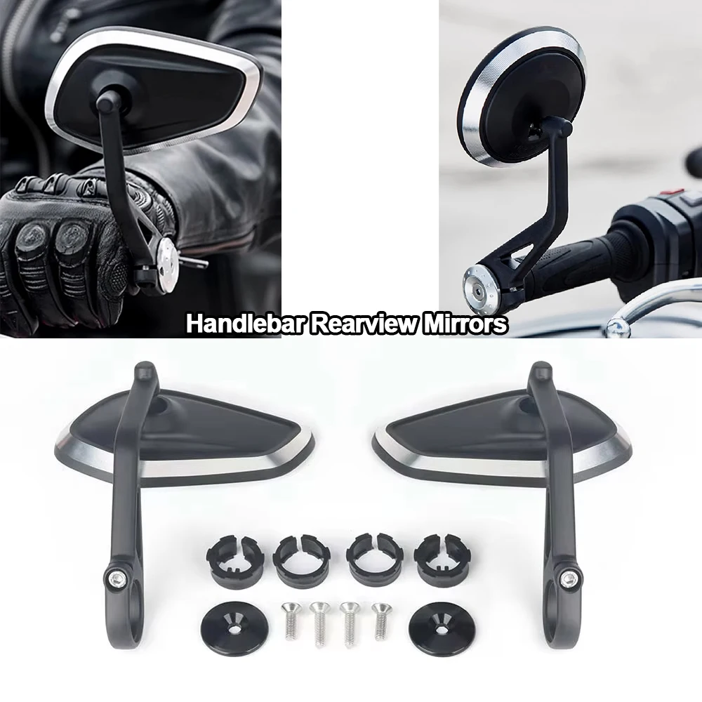 For Rocket 3 Street Triple S 765 765RS 765R Speed Triple 1200RS 1200RR New Motorcycle Handlebar Rearview Bar End Mirror Kit