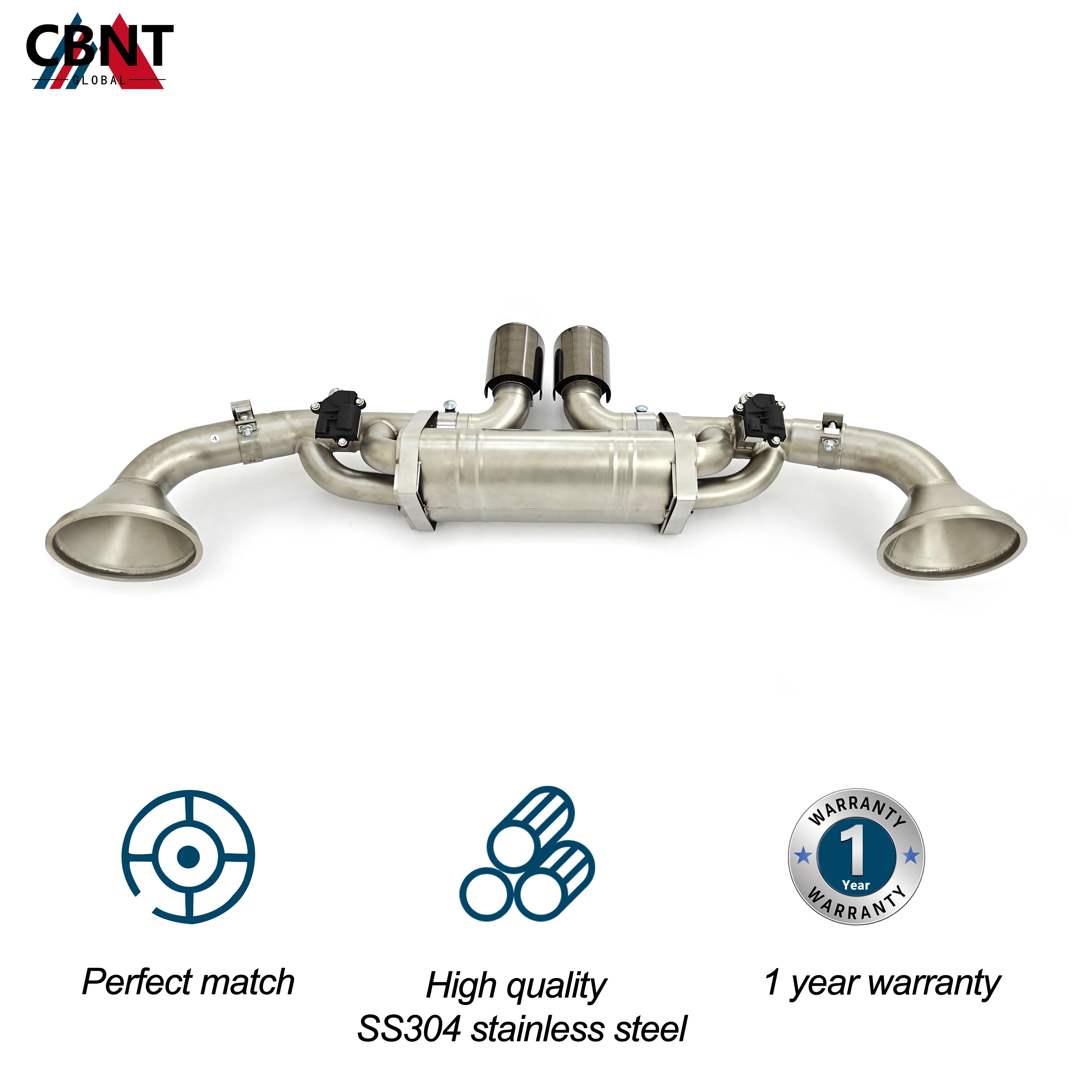 CBNT Exhaust-pipe for Porsche 911 992 GT3/GT3 RS 4.0L Valved Axle-back High Quality SS304 Exhaust Systems Car Exhaust Silencer