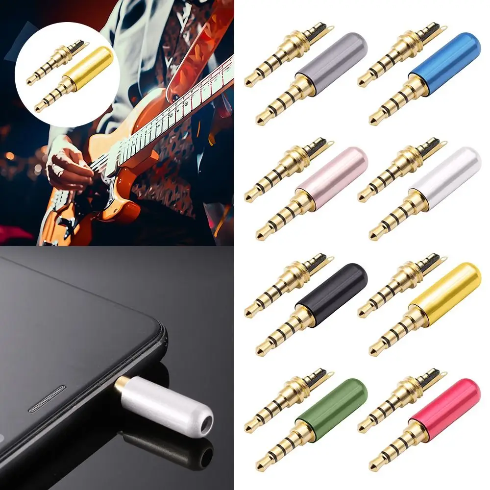 Stereo 3.5MM Plug Male Headphone Jack 4 Poles DIY 3.5MM Balanced Headphone Audio Plug High-quality Cable Adapter