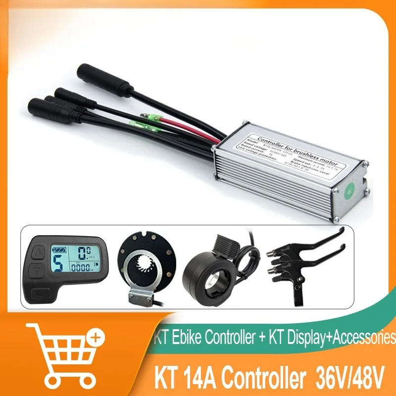Suitable for bicycle lithium battery modification with Quantum KT-14A sine wave waterproof controller kit LCD11