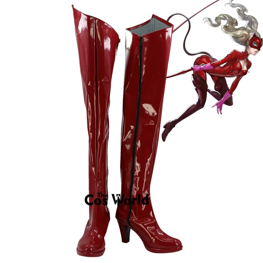 

Panther Ann Takamaki Anime Games Customize Cosplay High Heels Shoes Boots