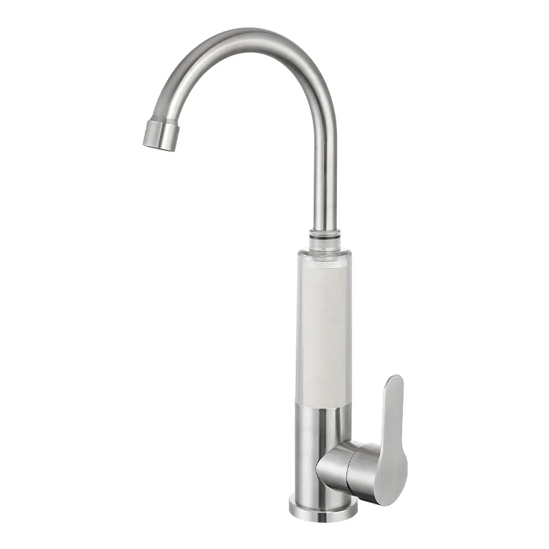304 Stainless Steel Manual Faucet with Filter Splash-proof 360 Free Rotating Multipurpose Hot Cold Faucet RV Car Household Use