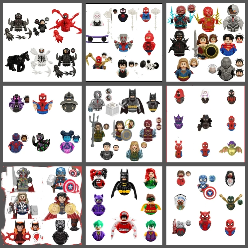 

Hot Sale Building Blocks Hero Anime Bricks Dolls Toy Figures Assemble Blocks Children Gifts KT1071 1069 K832 PG8032 TV6201 W6052