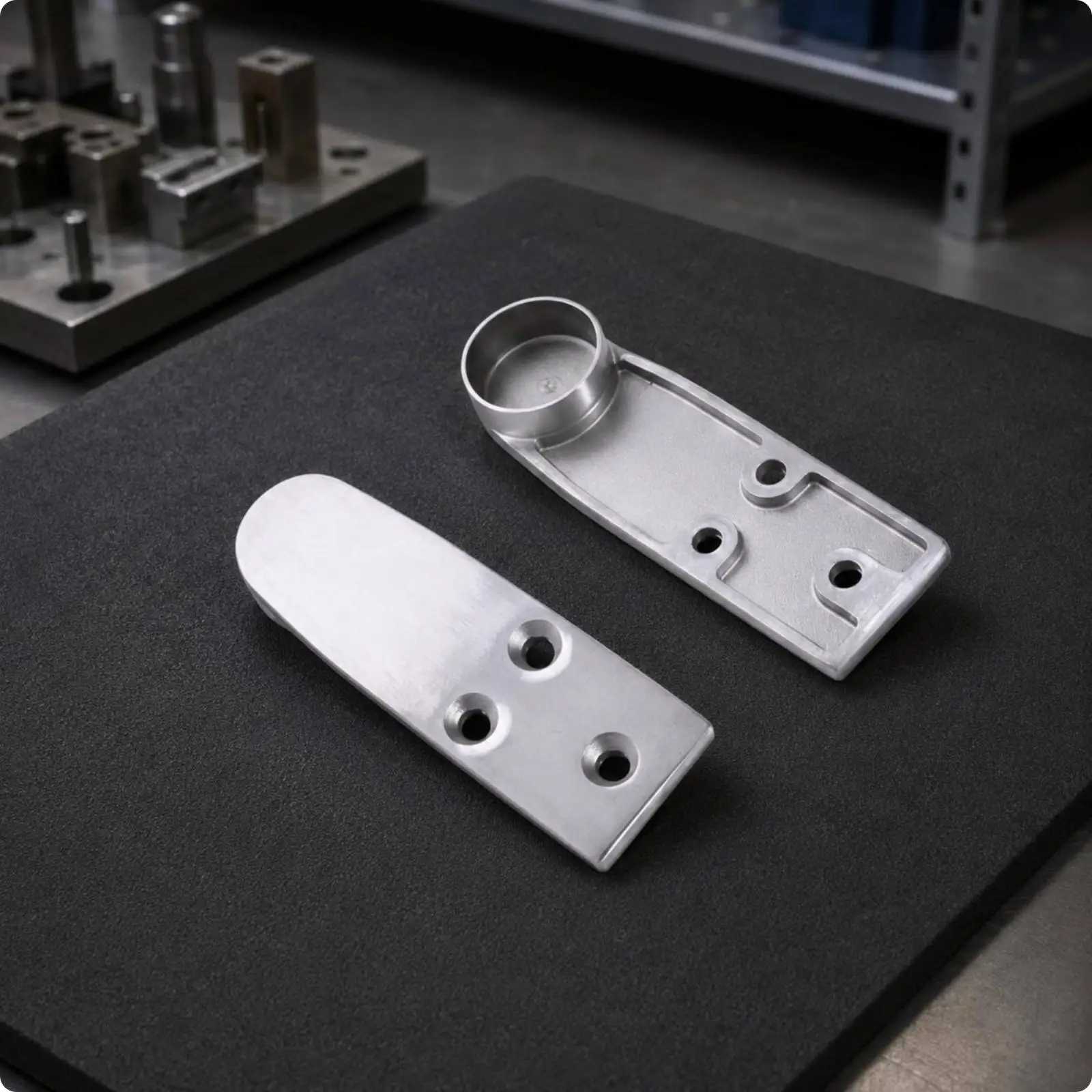 Horizontal Freezer Door Handle Rectangular Mounting Plate Cold Room Handle