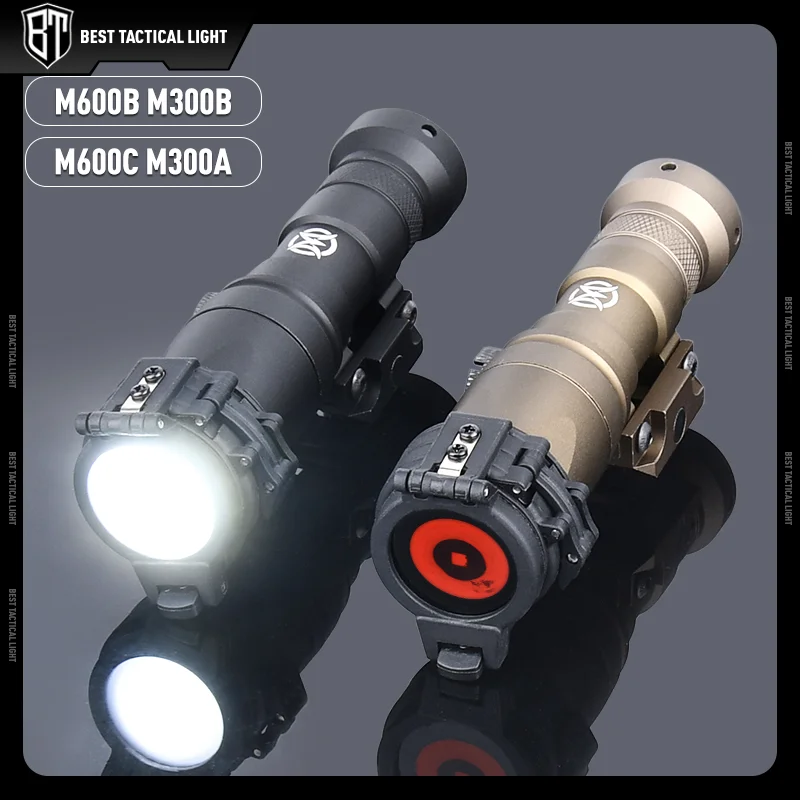 WADSN SF Surefir M300 M300A Tactical Flashlight White Light Hunting Weapon Airsoft Scout Light With Diffuser IR Light Lamp Cover