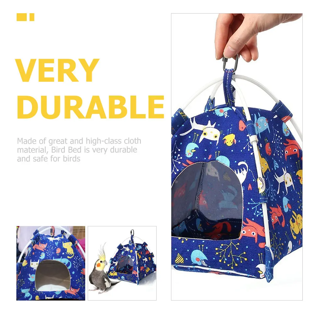 

Parrot Bird Hammock Bed Nest Warm Shelter Supplies Hanging Sleeping Nest House Sleeping Triangle Pet House Cage Accessories