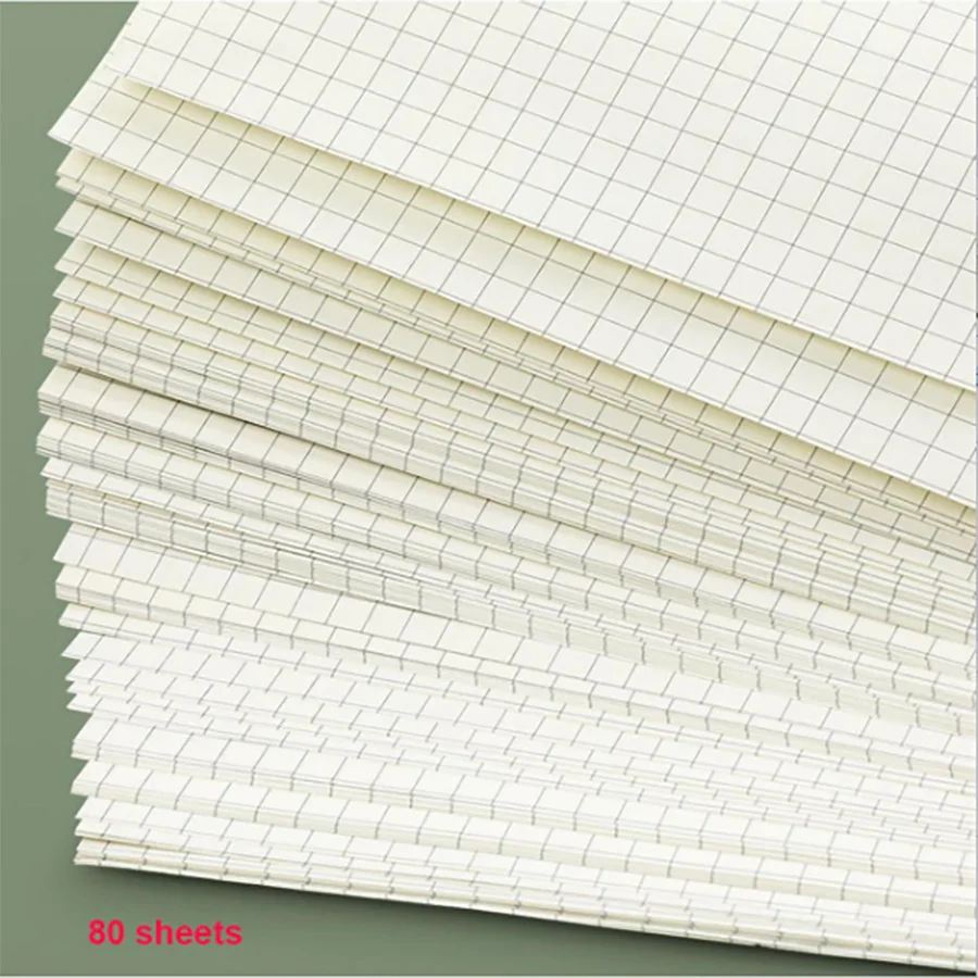 A5/B5/A4 Coil Notebook Grids Upward Flipping Notepad 80 Sheets Hard Cover Sketchbook School Office Supplies