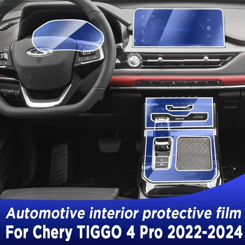 

For Chery TIGGO 4 Pro 2022-2024 Automotive Gearbox Air Panel GPS Navigation Screen Interior TPU Protective Film Anti-Scratch