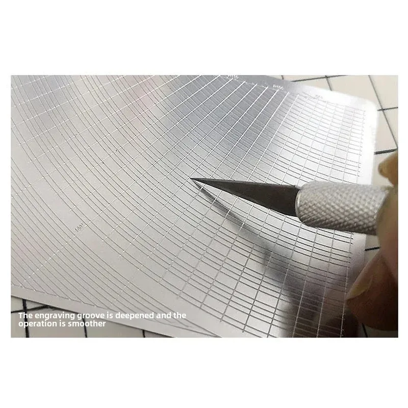 MS023 Stainless Steel Model Arc Covering Cutting Mat Assembly Model Building Tools For Military Hobby DIY