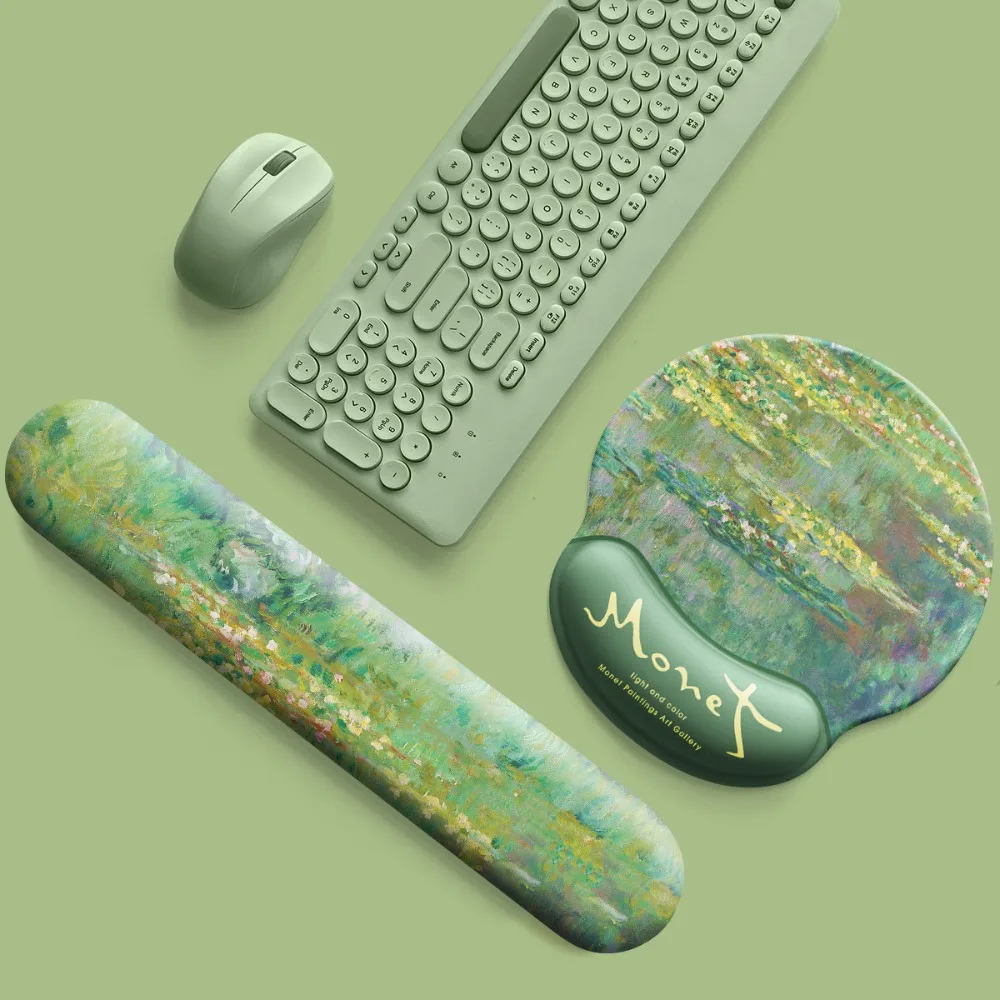 Memory Foam Wrist Rest Pad Non-Slip Comfortable Mouse Wrist Rest With Massage Texture Hand Pillow