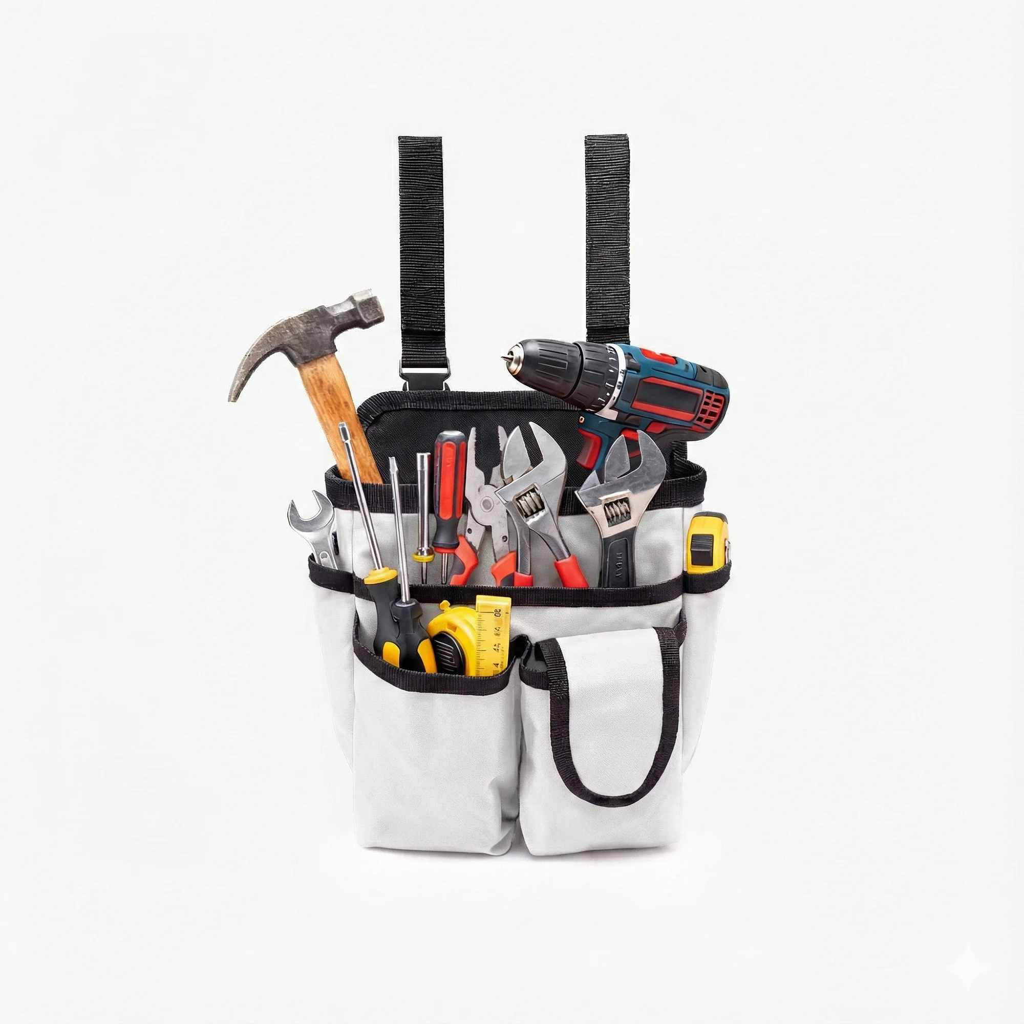 Tool Kit Multi-Functional Large-Capacity Tool Storage Bag Portable Outdoor Work Crossbody Bag Polynesian Tribal Pattern Design