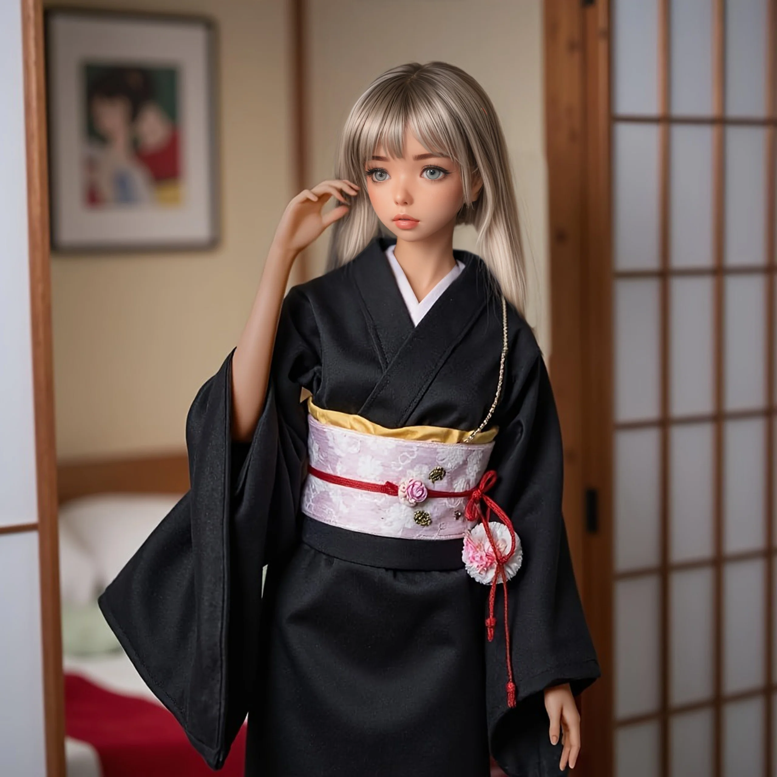 Anime Cosplay 68cm Small Realistic Silicone Mini Doll Soft Anime Action Figure Doll Soft Real Skin Touch Feeling