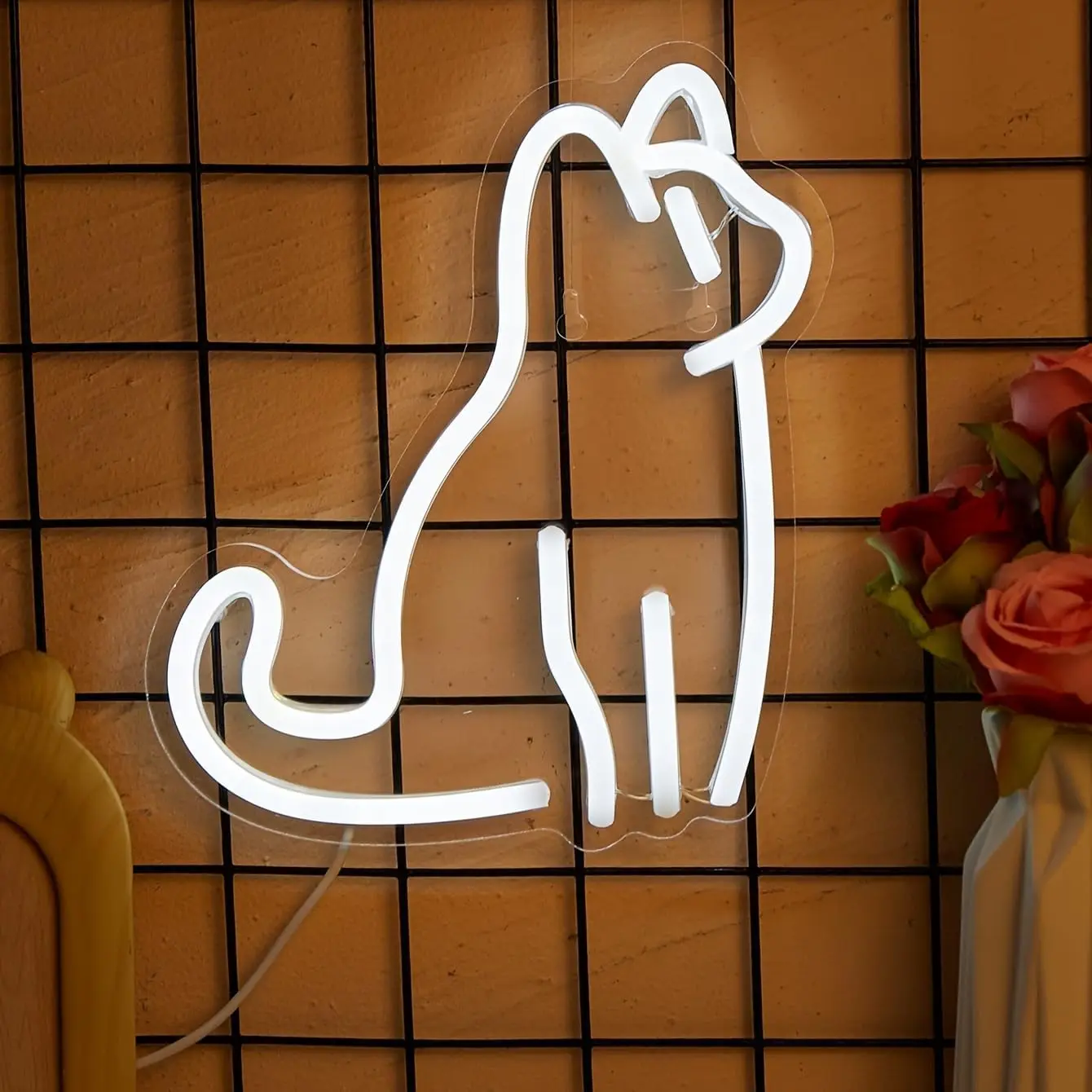 

Cute Cat Neon Signs LED Neon Light Sign Light Up Neon SignsNight Light 3D Wall Art & Game Room Bedroom Living Room Party Decor