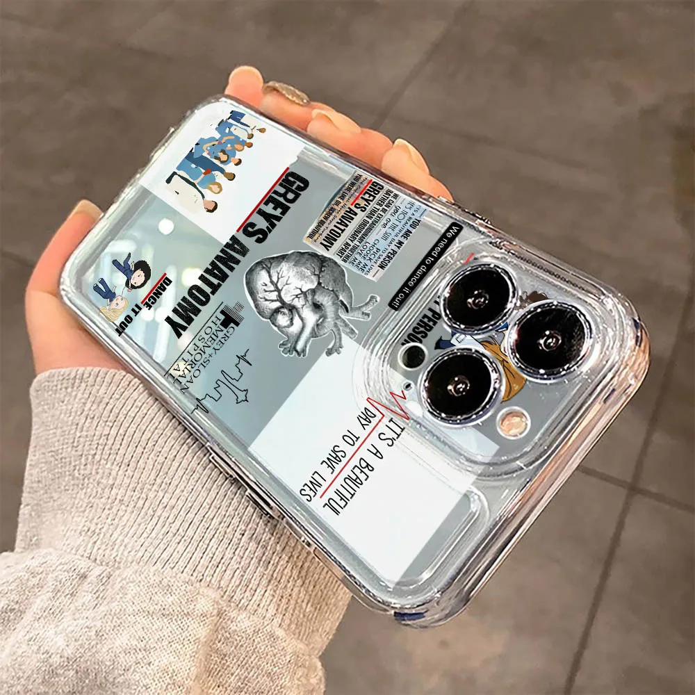 Greys Anatomy Phone Case for iPhone 16 15 14 Plus 13 12 Mini 11 iPhone16 iPhone13 Pro Max X Xs XR 7 8 Clear Soft Capa Cover
