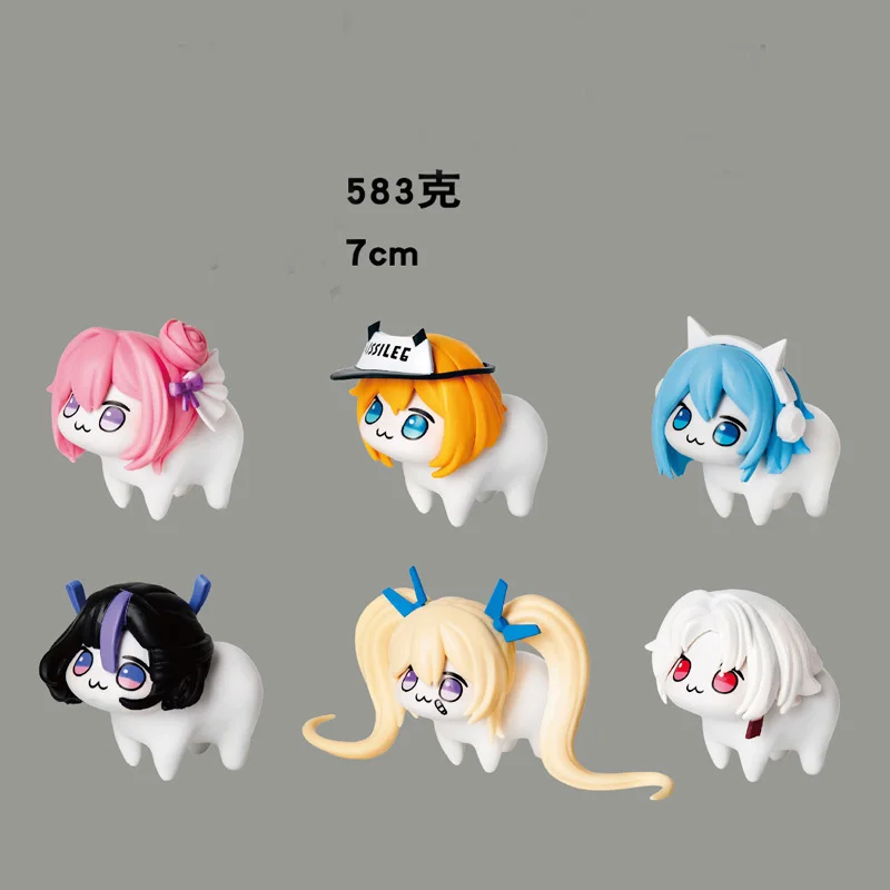 

6pcs one set Victory Goddess Doro Full Series Cute Accessories Figure Gk Ornament Scene Table Set Model Gift