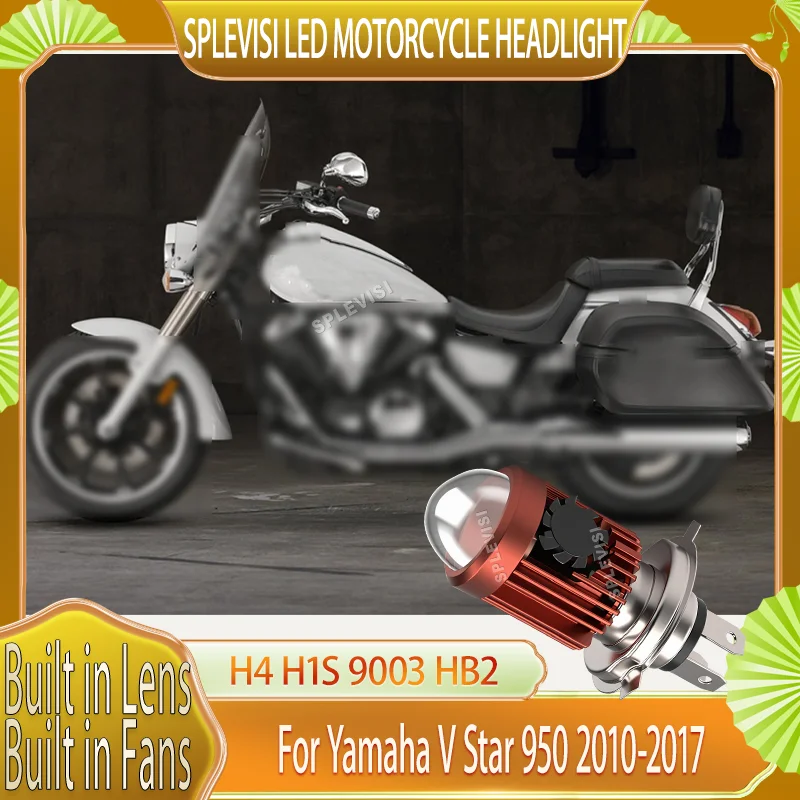 

Upgrade Your Headlight: 4X Brighter H4 LED with Cooling Fan IP67 For Yamaha V Star 950 2010 2011 2012 2013 2014 2015 2016 2017