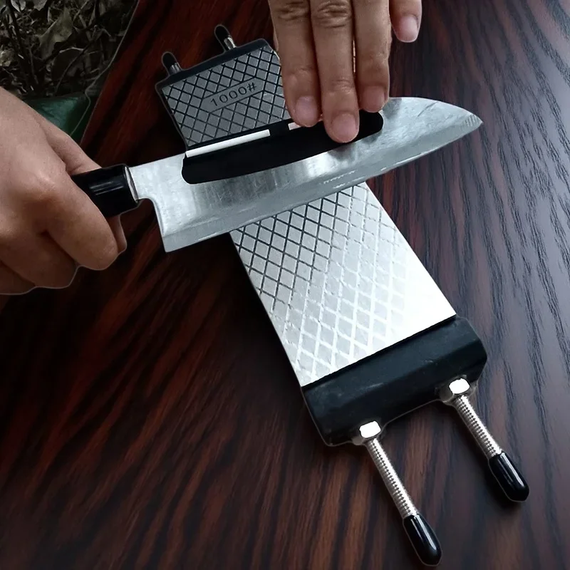 

More Wear-resistant Diamond Sharpening Stone 200*70*8mm Large Sharpening Plate Kitchen Knife Sharpener Whetstone Angle Guide Set