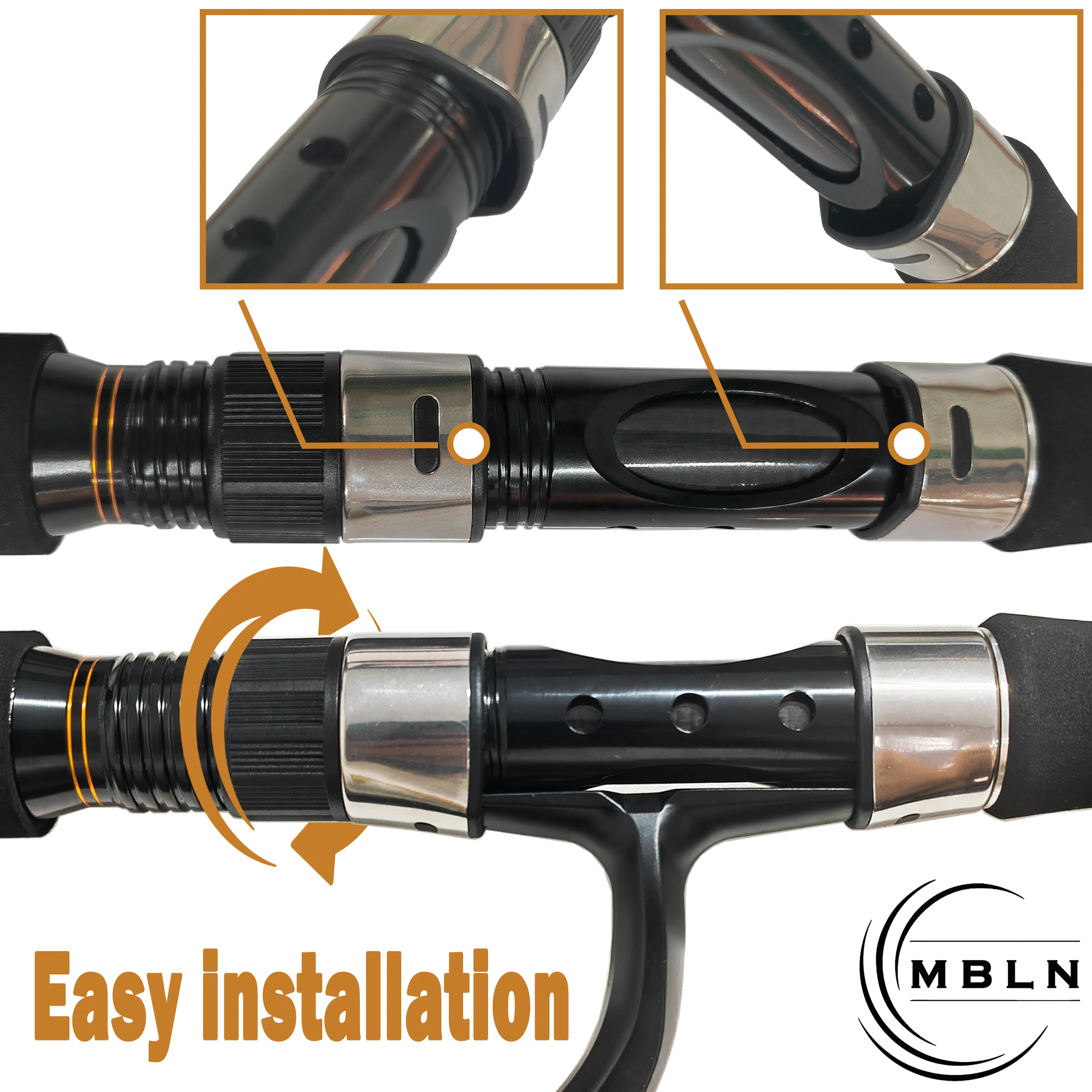 صنارة صيد القارب شديدة التحمل مكونة من 3 قطع من MBLN، قضيب صب للمياه المالحة سريع الحركة مقاس 210 سم لصيد الأسماك متعدد الاستخدامات