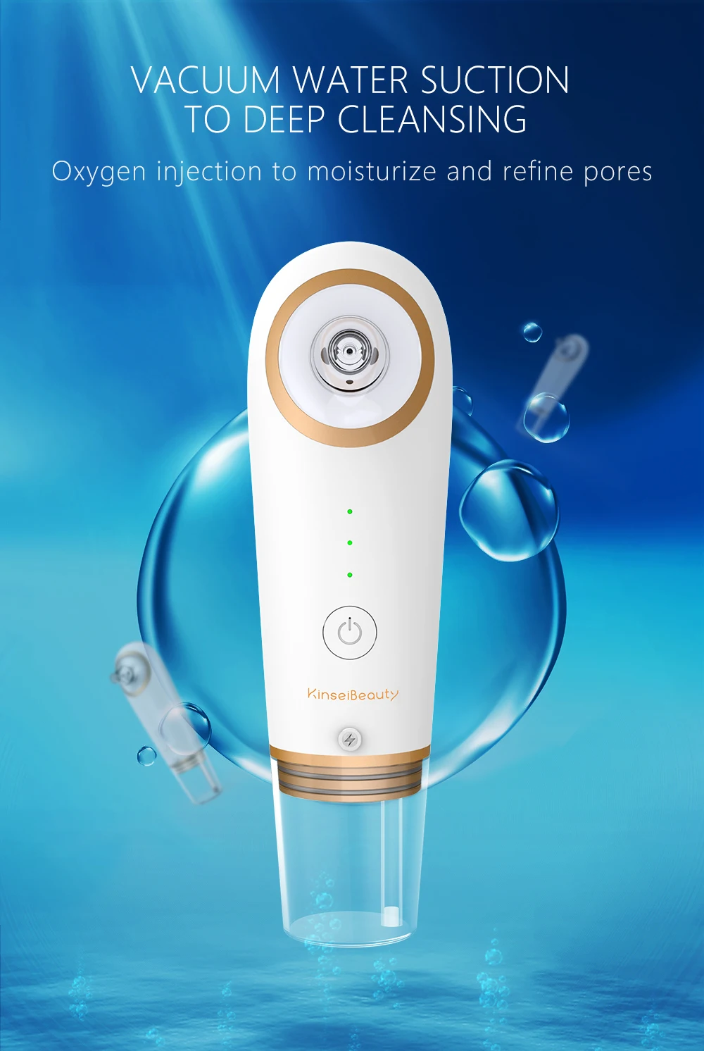 Aspirateur facial pour points noirs, avec aspiration réglable à 3 niveaux, nettoyeur de pores étanche et Kit d'outils de rajeunissement de la peau, nouveau