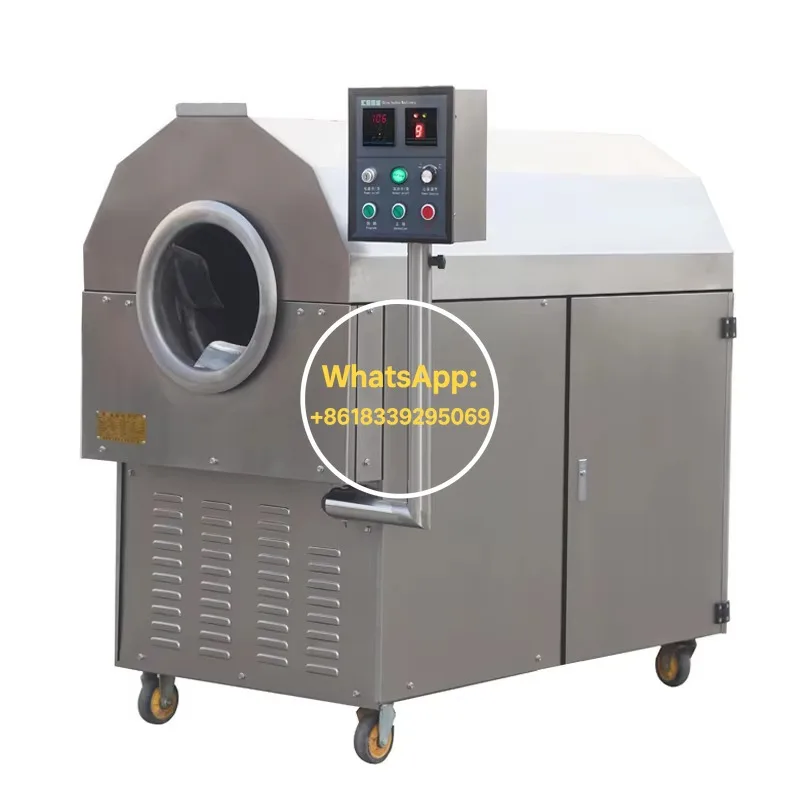 

OEM Commercial Drum Rotary Peanut Roasting Machine Electric Chestnuts Walnut Roaster Stainless Steel Nut Roasting Machinery