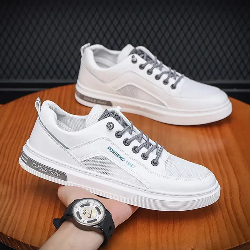 

Mens Mesh Vulcanized Shoes Fashion Breathable Lace Up Footwear Autumn Light Weight Low Top Sneakers Sapatos Casuais Masculinos