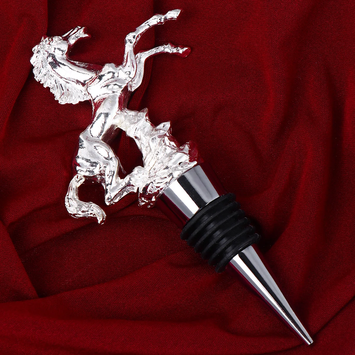 

Air Tight Bottle Stopper Horse Design Reusable Safe Healthy Mini Size Portable Easy Use Prolong Preserve Opened