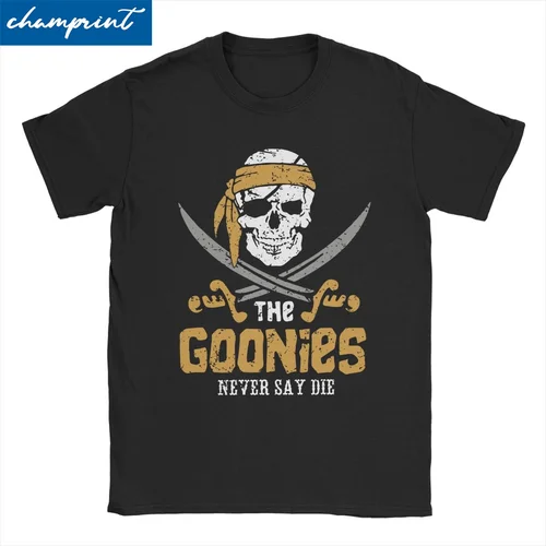 Camisetas de la serie de televisión The Goonies Skull para hombres y mujeres, divertida Camiseta de algodón puro, camiseta de manga corta con cuello redondo, ropa de verano