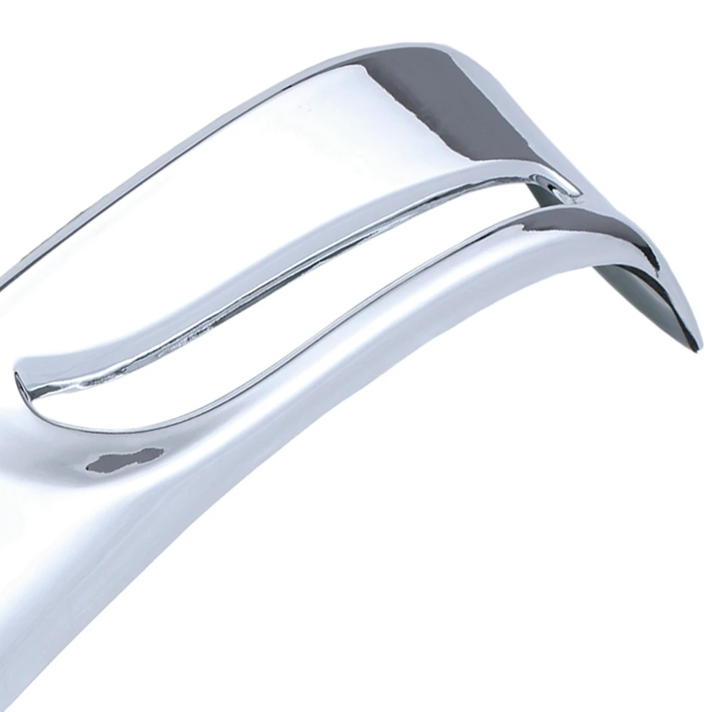 Practical 2X Motorcycle Chrome Rear Mud Flap Trailing Edge Cover Mudguard Flare Trim Tip For 2007-2016 Flstf Softail Fatboy