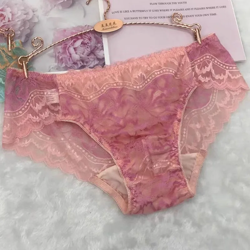 Calzoncillos sexis transparentes de encaje Floral para hombre, lencería Sissy, bragas eróticas, bolsa convexa de cintura baja, Bikini BF, ropa interior