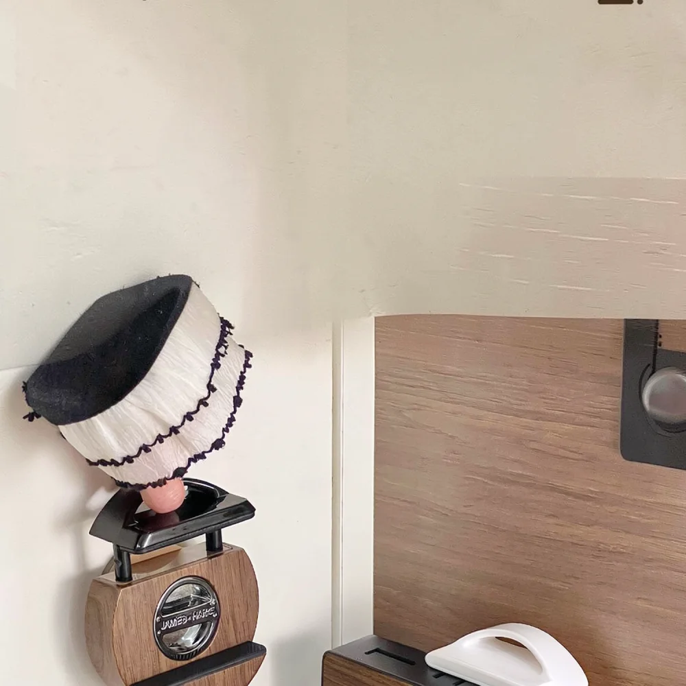 Wall Mounted Power Strip Holder Punch Free Socket Organizer Rack Wooden Style Cable Management Organizer For Home Office