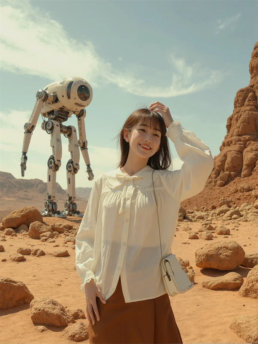 Veterschoenen Leuke effen shirts Jaren 2000 Blouses Dameskleding Lente Elegant Modieus Trendy Modern Stedelijk Populair Dame Verkopen Hot OL