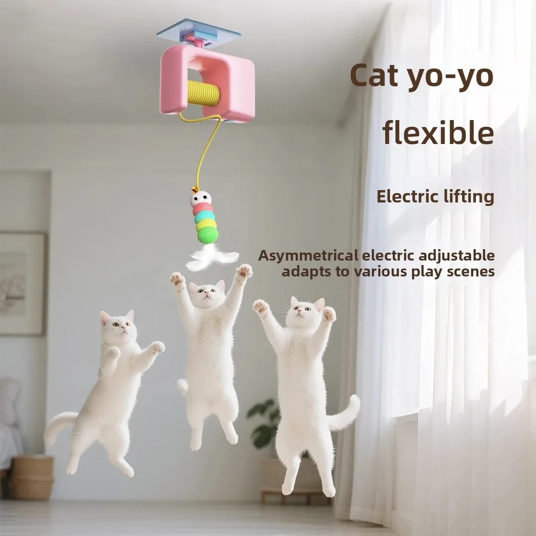 Juguete colgante de puerta inteligente eléctrico para gatos, juguete para gatos, artefacto de entretenimiento y diversión para gatos