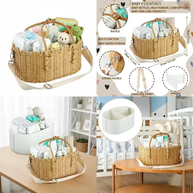 for Baby Products Rattan Baskets Handmade Storage Baskets Wholesale Environmentally Friendly Products Made in Vietnam