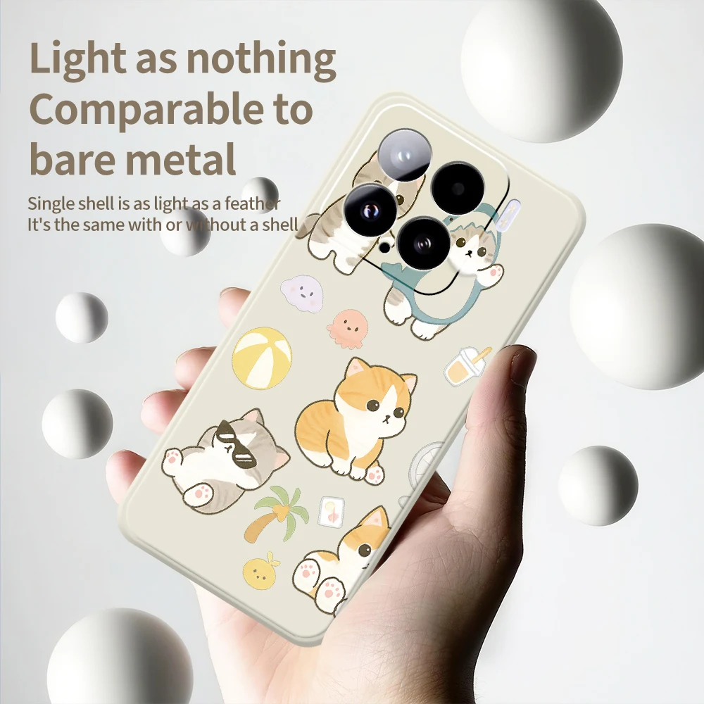 Leuke Kat Patroon Telefoon Case Voor Xiaomi Mi 15 Ultra Mi 14T 13T 12T 11T Pro Siliconen Cover Voor Xiaomi Mi 13T Pro 11t Pro Gevallen