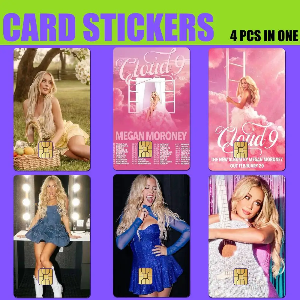

CLOUD-9 Tour M-Megan Moroney-S Card Stickers for Bank Access Protective Waterproof Film Cover Sticker Gift